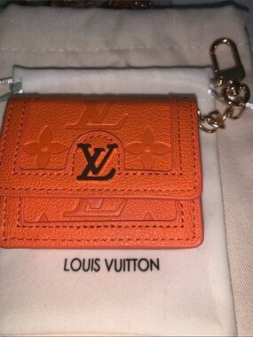 Monogram pouch bag/purse charm keychain